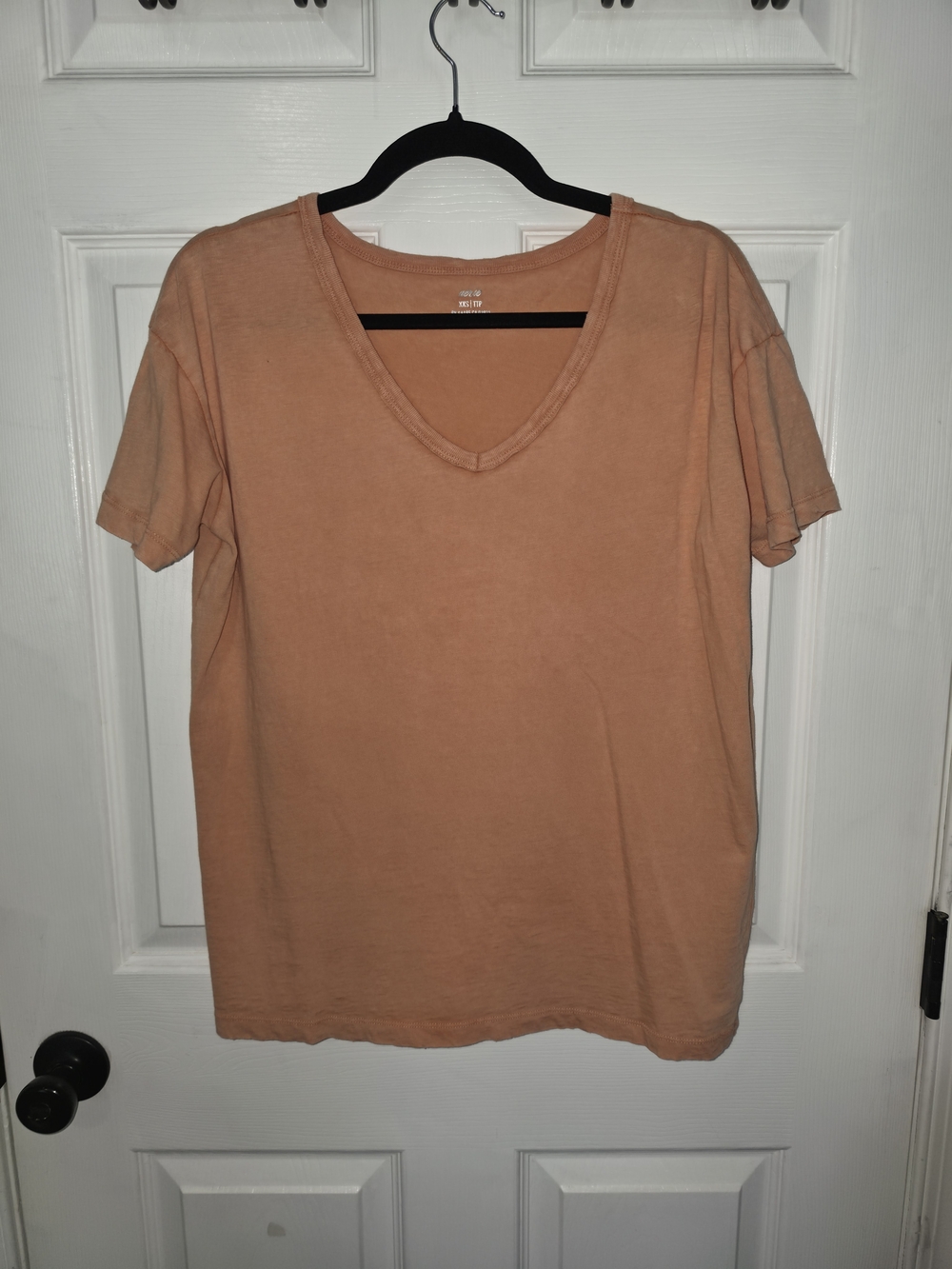 aerie Peach Oversized V-Neck Short Sleeve Tee